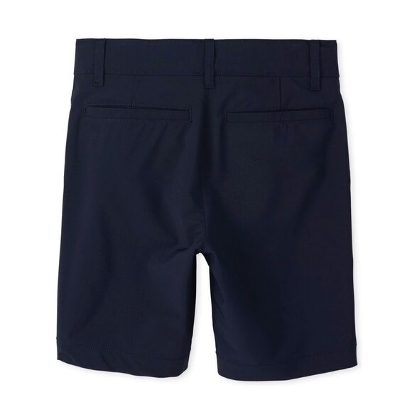 The Children's Place Boys Uniform Quick Dry Chino Shorts New Navy Size 10 Husky - Picture 2 of 6